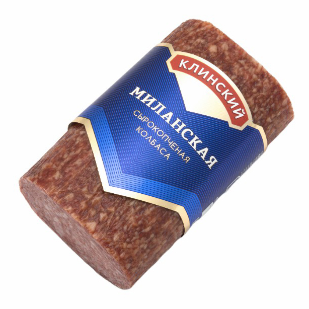 

Колбаса сырокопченая Клинский Миланская полусухая +-500 г