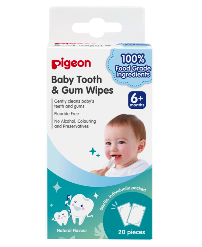 Салфетки для чистки молочных зубов Pigeon Baby Tooth & Gum Wipes без аромата, 20 шт. зубная паста гель pigeon для чистки детских зубов клубника 50 г