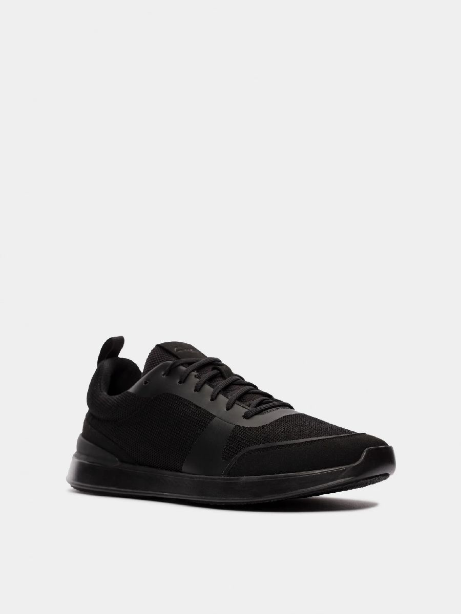 

Кроссовки мужские Clarks 26168770 черные 45.5 EU, Черный, 26168770