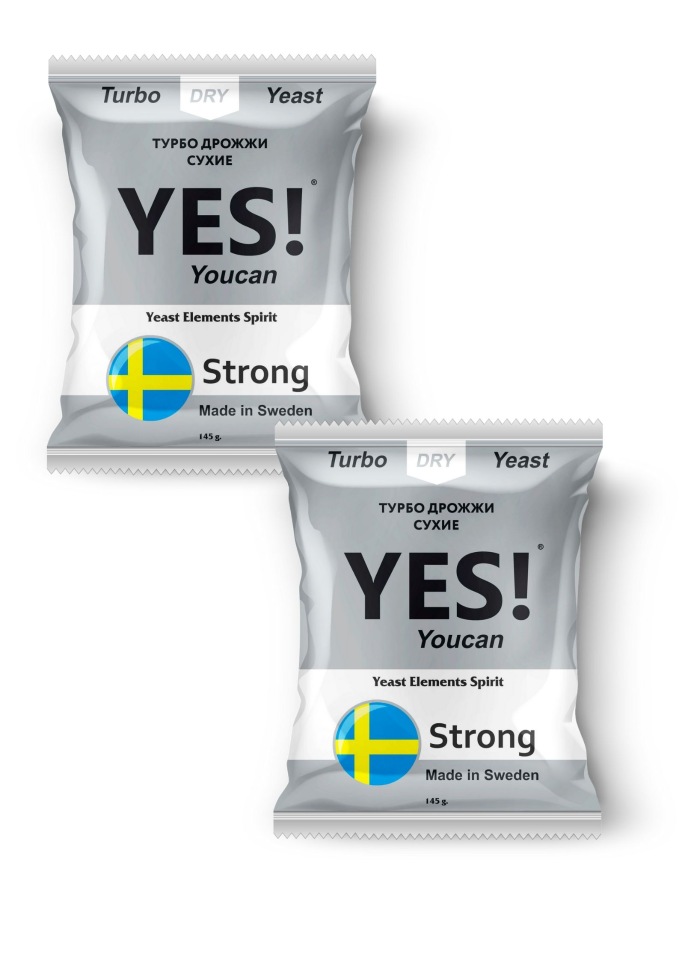 

Спиртовые турбо дрожжи YES! Strong, 2х145гр (2 штуки в комплекте), Strong