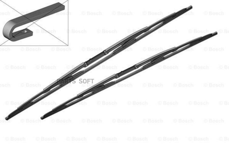 

Комплект щеток стеклоочистителя BOSCH + (+) 3397005808