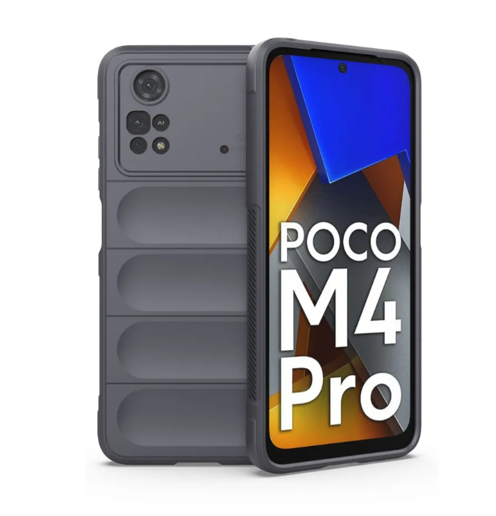 фото Противоударный чехол flexible case для xiaomi poco m4 pro 4g black panther