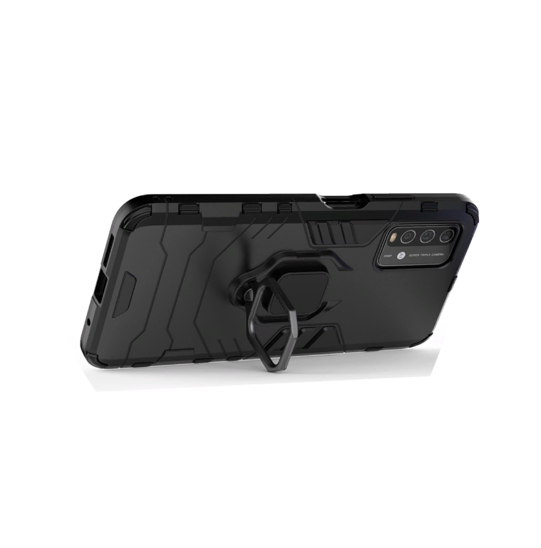 фото Противоударный чехол с кольцом panther case для xiaomi redmi 9t black panther