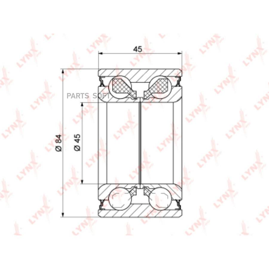 

Подшипник ступицы передний (45x45x84) подходит для TOYOTA Camry(V30-50) 2.4-3.5 01> / Aven