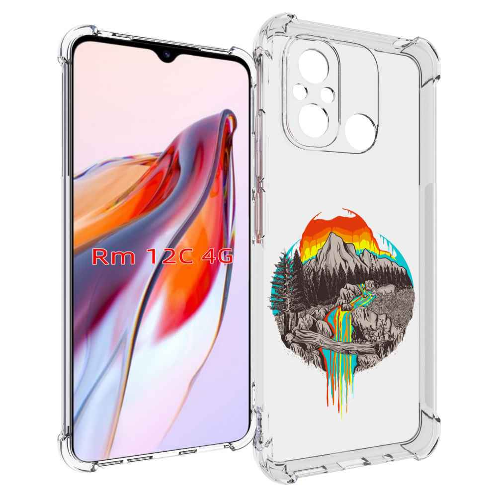 

Чехол MyPads Радужный водопад для Xiaomi Redmi 12C / Poco C55, Прозрачный, Tocco