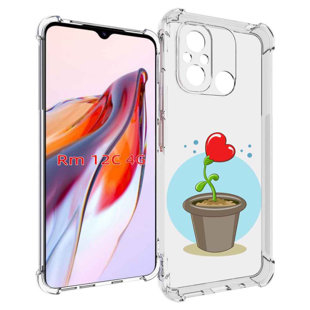 

Чехол MyPads Растение любви 14 февраля для Xiaomi Redmi 12C / Poco C55, Прозрачный, Tocco