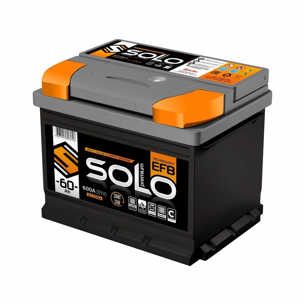 SOLO PREMIUM SLEP 60-3-L АКБ  60 А/ч п.п. Solo Premium ток 570 242 х 175 х 190
