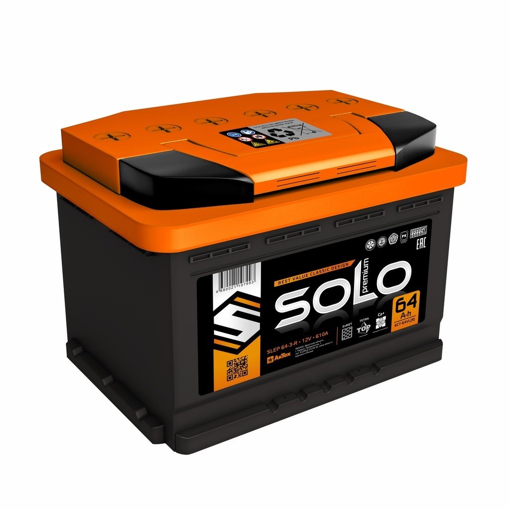 SOLO PREMIUM SLEP 64-3-L АКБ  64 А/ч п.п. Solo Premium ток 610 242 х 175 х 190