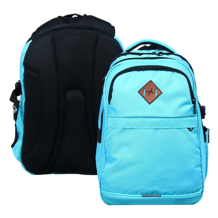 Stavia Рюкзак молодежный эргономичная спинка Stavia, 40 х 28 х 18 см, Город-1, бирюзовый