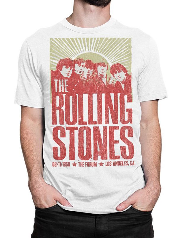 Мужская футболка DreamShirts Studio с изображением The Rolling Stones, модель ROL-88812-2, белого цвета, размер 2XL.