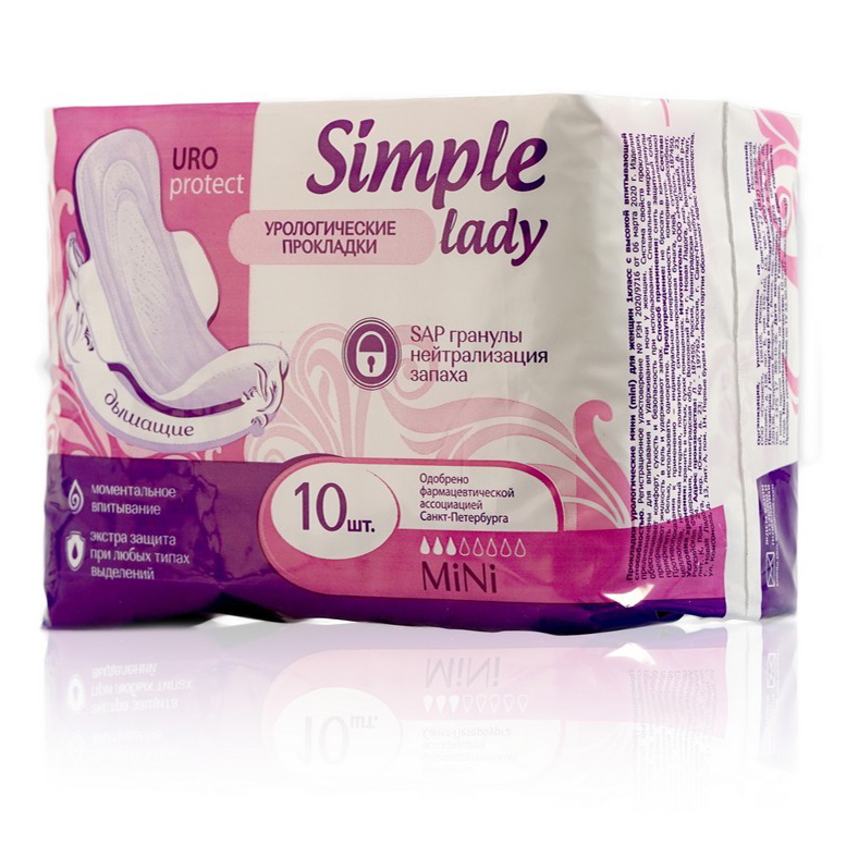 фото Прокладки урологические day spa simple lady mini 10 шт.