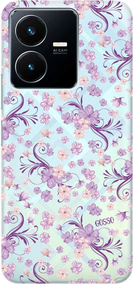 

Силиконовый чехол на Vivo Y22 с 3D принтом "Lilac Flowers" прозрачный, Прозрачный;фиолетовый, 157799