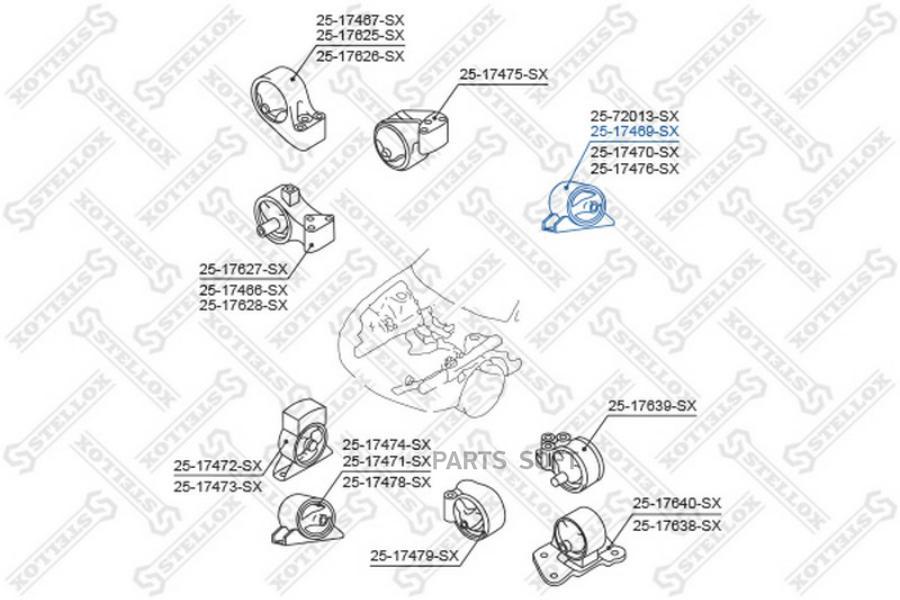 

STELLOX Опора двигателя STELLOX 2517469sx
