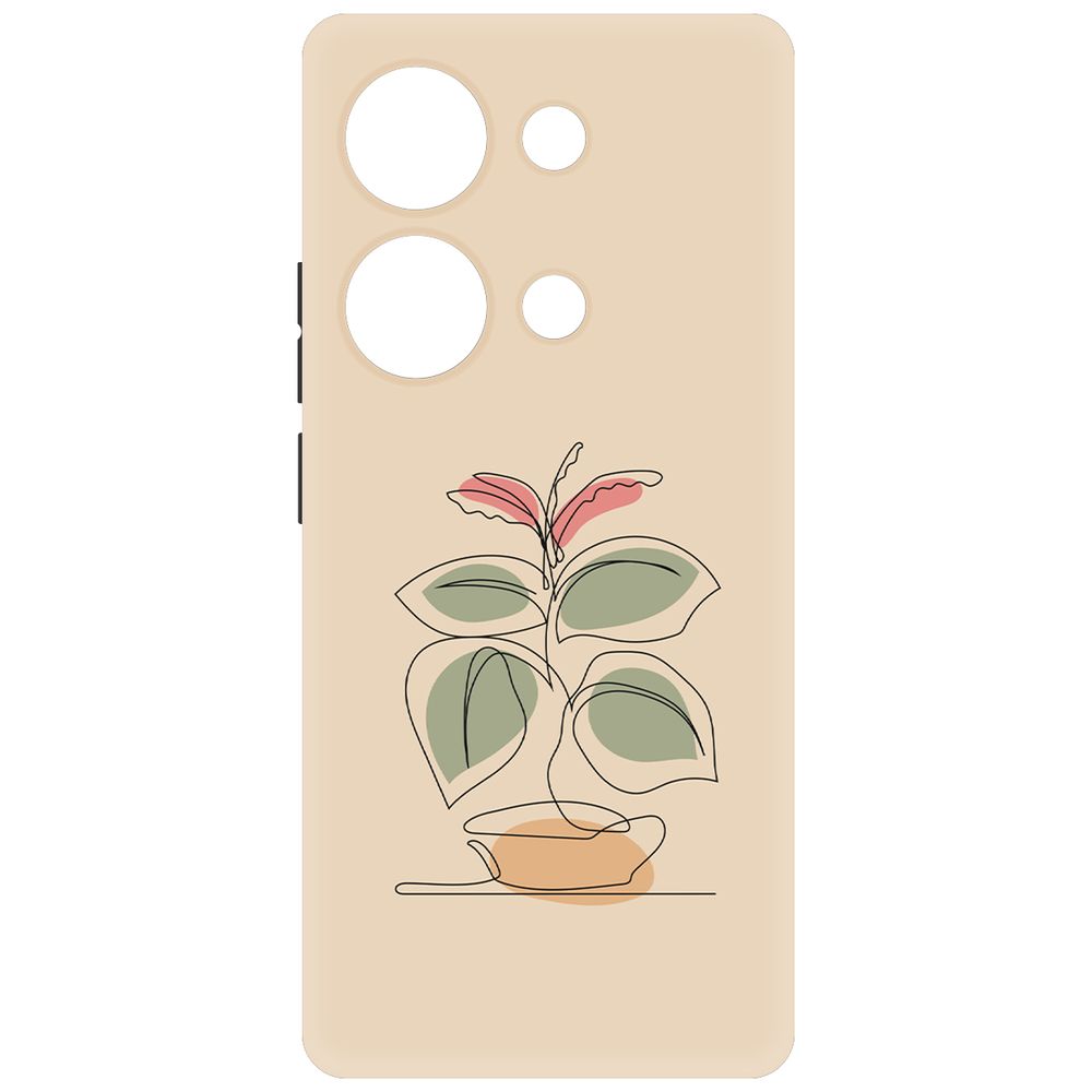 

Чехол-накладка Krutoff Soft Case Цветок для Xiaomi Redmi Note 13 Pro 4G черный