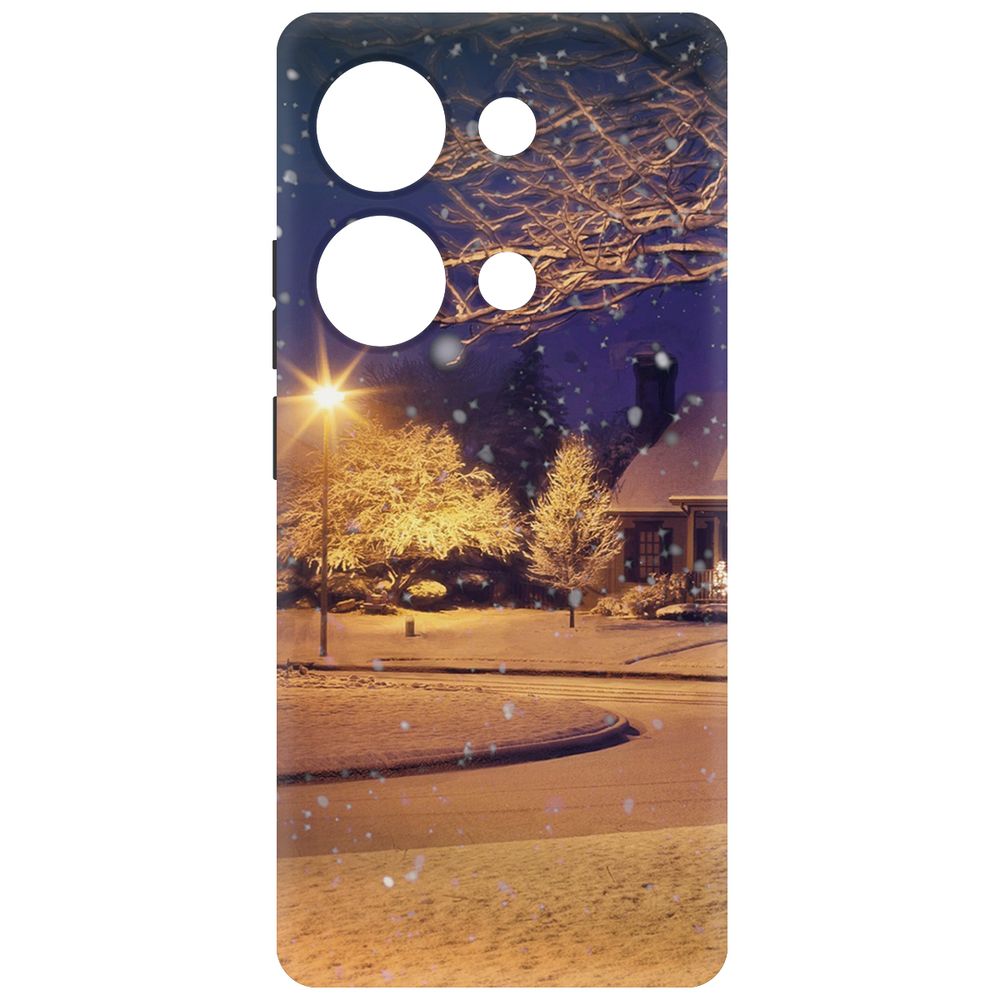 

Чехол-накладка Krutoff Soft Case Зимняя сказка для Xiaomi Redmi Note 13 Pro 4G черный