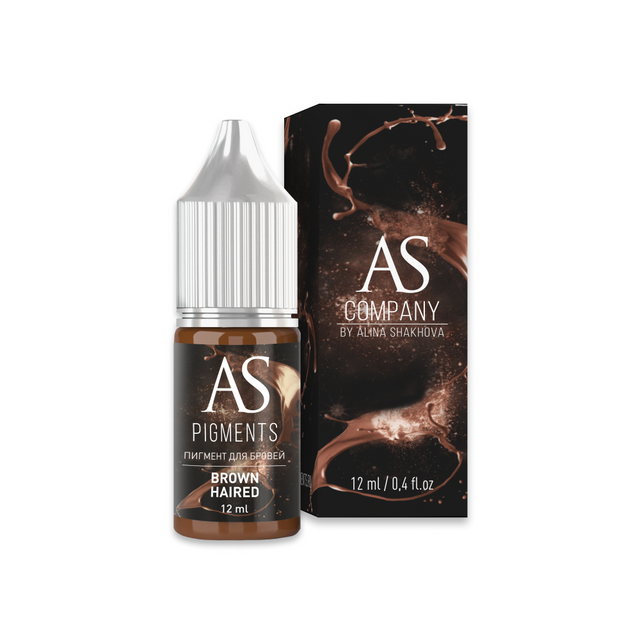

Пигмент AS Company Brown haired Шатен для татуажа бровей, AS pigments для бровей
