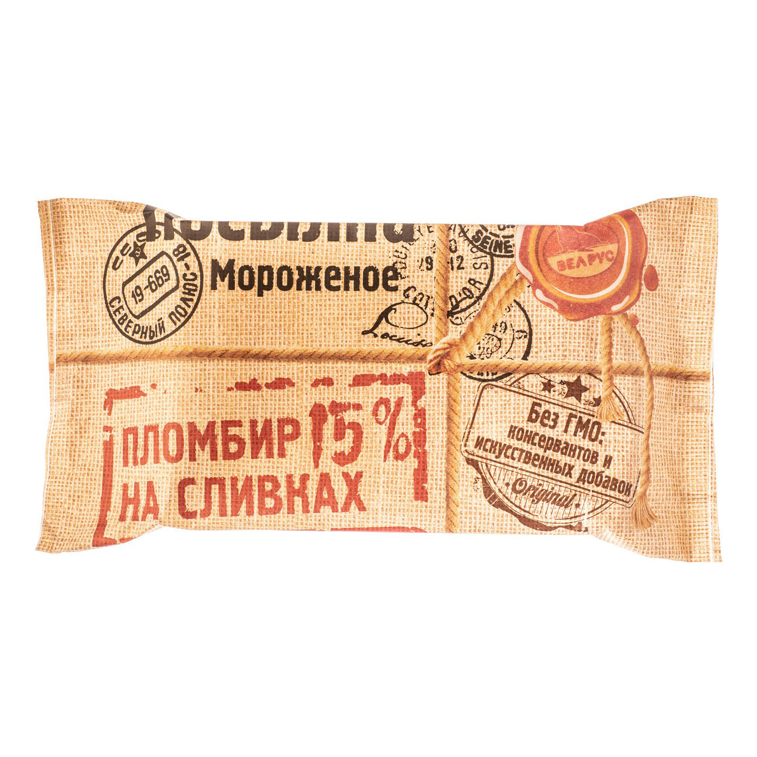

Мороженое пломбир Велрус Посылка на сливках 15% БЗМЖ 400 г