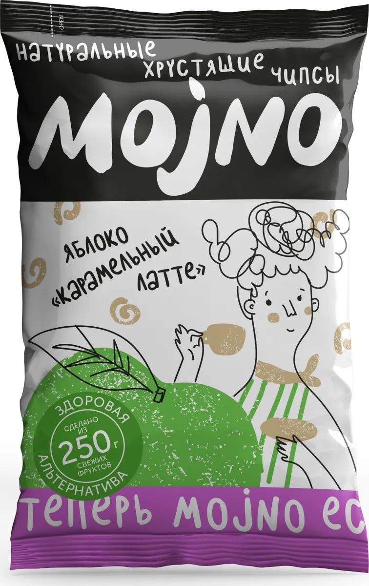

Чипсы фруктовые Mojno из яблока с карамельным латте 50 г