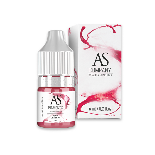 

Пигмент AS Company Plum dessert Сливовый десерт для татуажа губ, AS pigments для губ
