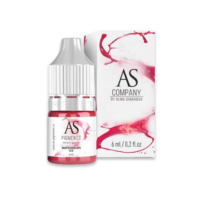 

Пигмент AS Company Watermelon ice Арбузный лед для татуажа губ, AS pigments для губ