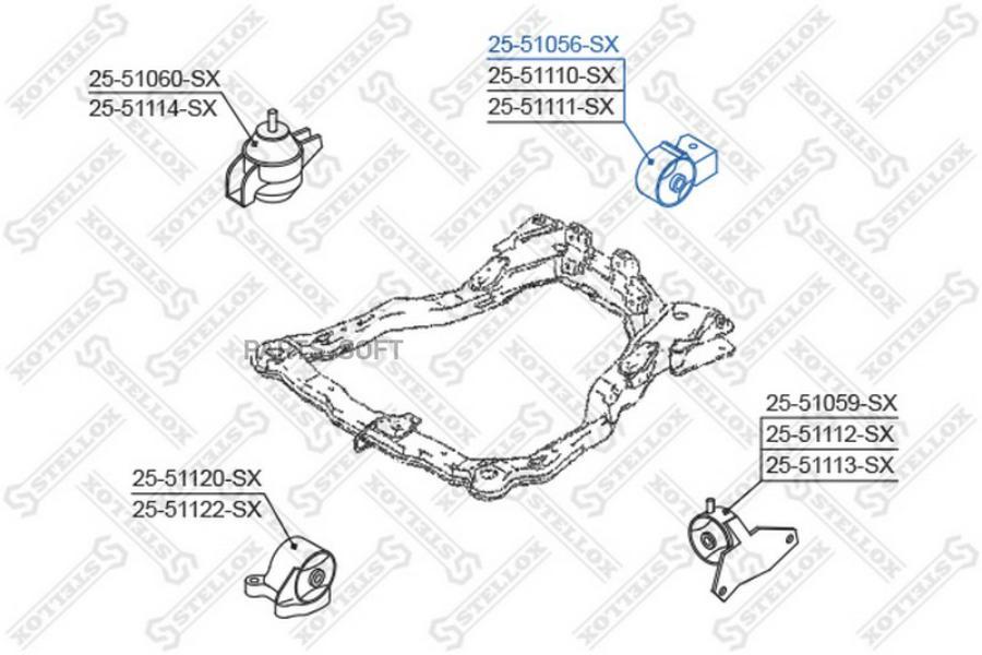 

STELLOX Опора двигателя STELLOX 2551056sx