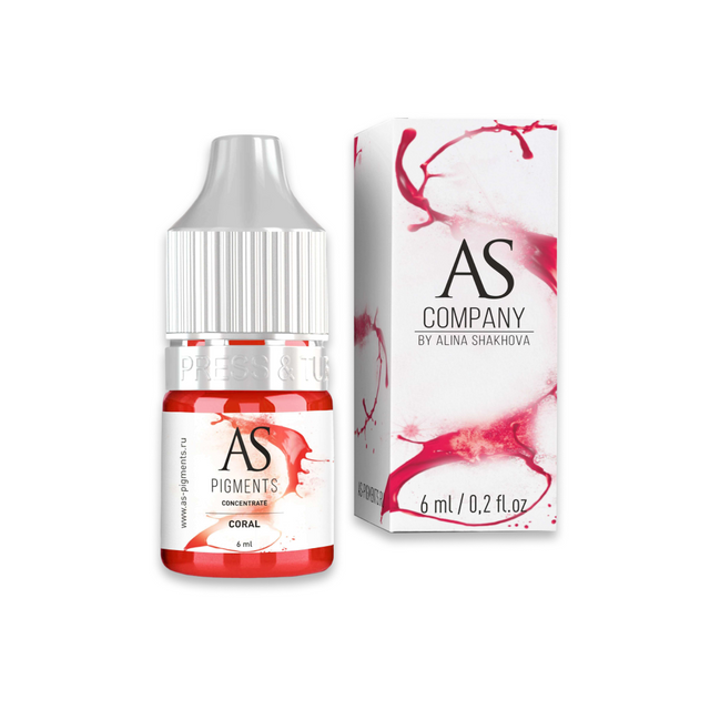 

Концентрат AS Company Coral Коралл для татуажа губ, AS pigments концентрат