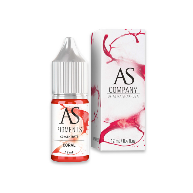 

Концентрат AS Company Coral (Коралл) для татуажа губ, AS pigments концентрат