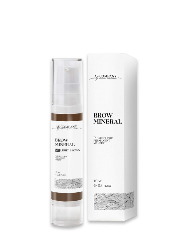 

Пигмент AS Company Brow Mineral M3 Light Brown для татуажа бровей, Brow Mineral для бровей