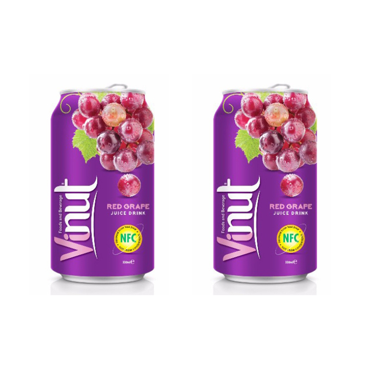 Напиток сокосодержащий Vinut со вкусом красного винограда, 2 шт по 330 мл
