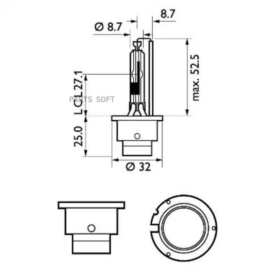 Лампа D2r 85126 Xv2 85v 35w P32d-3 S1 Philips арт. 85126XV2S1