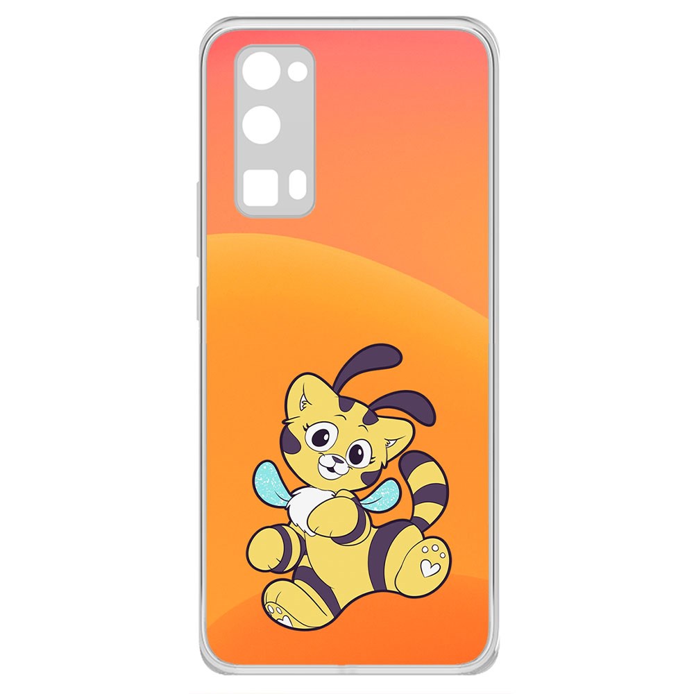 

Чехол-накладка Krutoff Clear Case Хаги Ваги - Кошка-Пчёлка для Honor 30 Pro