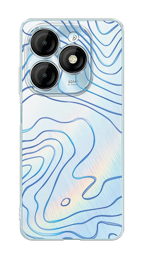 

Чехол на Itel P55 "Blue lines", Прозрачный;синий, 3201850-1
