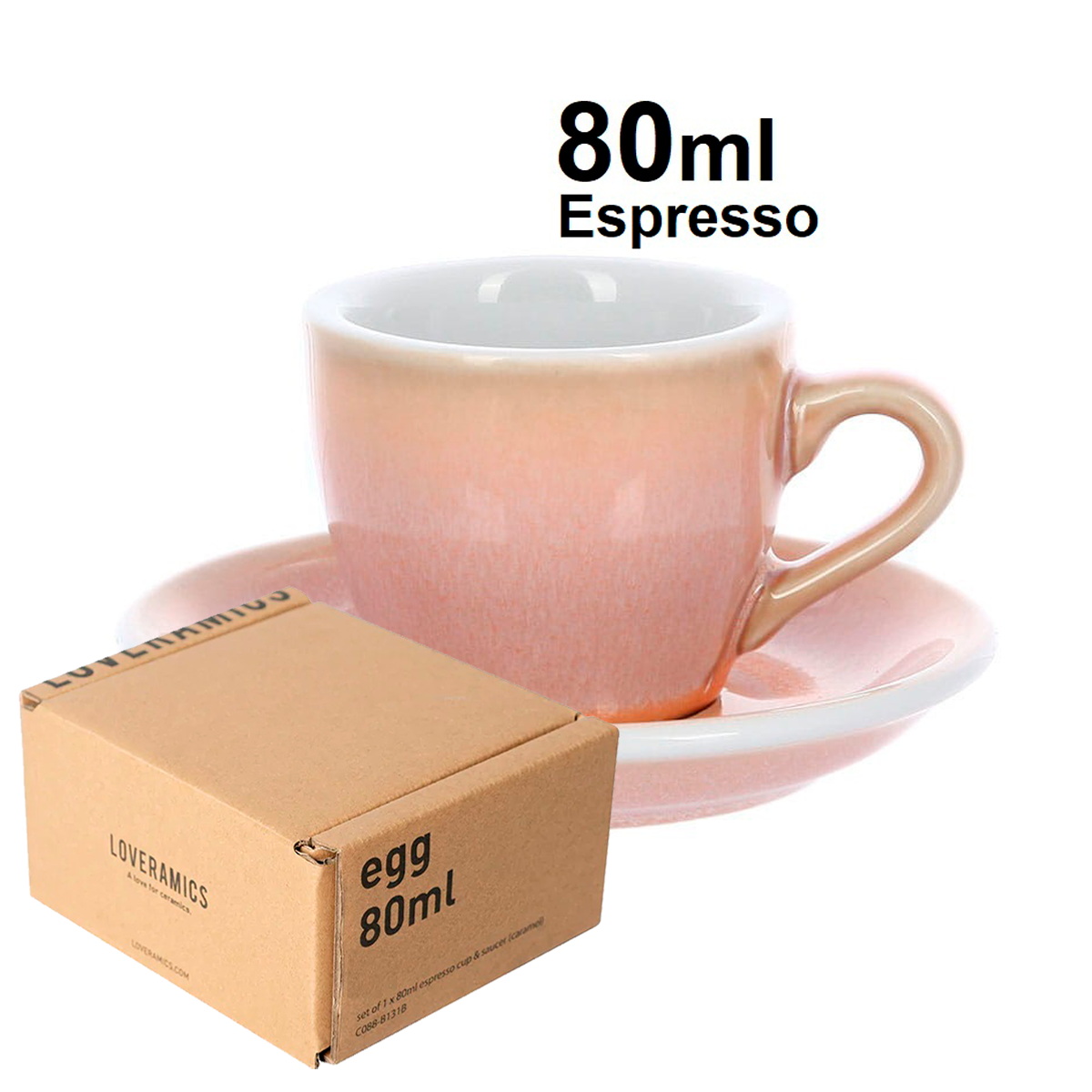 

Кофейная пара Loveramics Egg 80 ml Box, розовый, Egg 80 ml Box, розовый