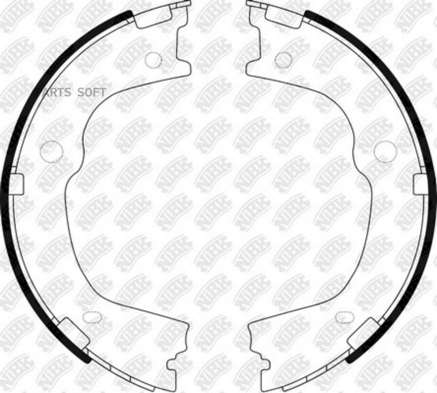 

Тормозные колодки NiBK стояночного тормоза fn0664