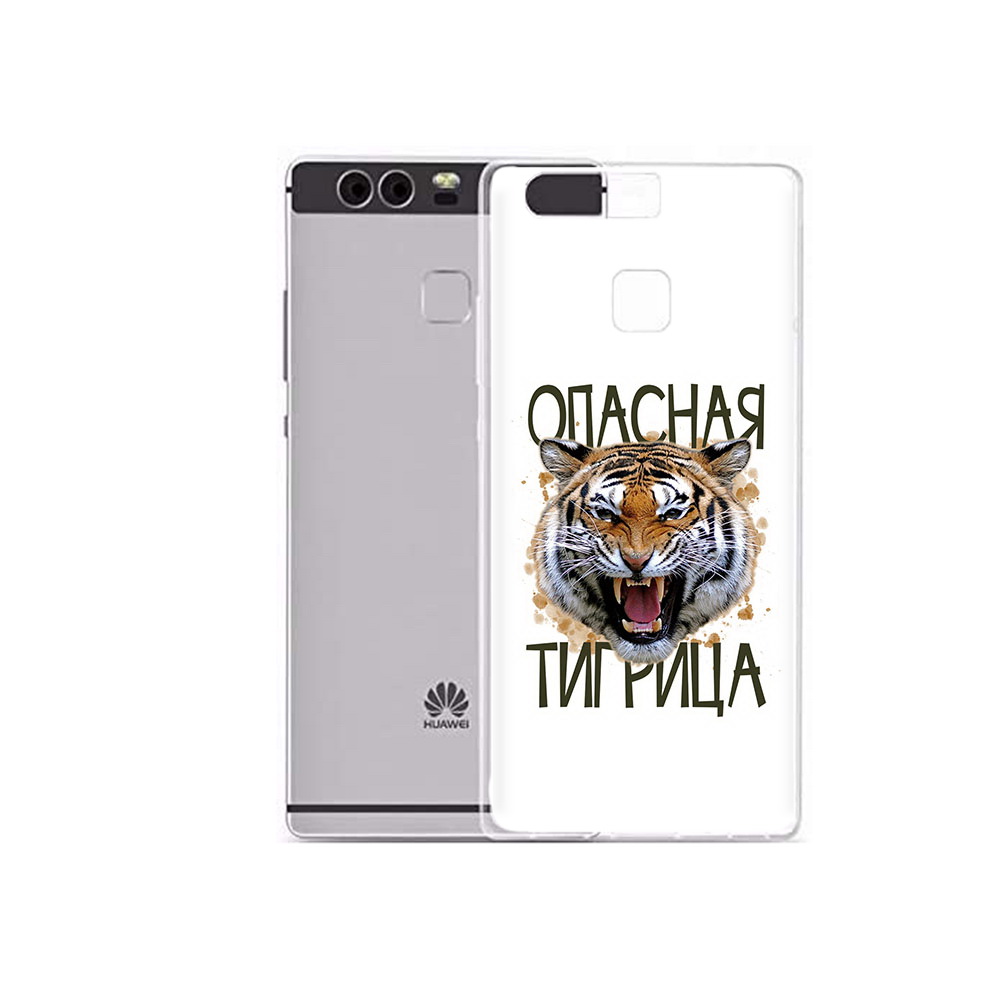 

Чехол MyPads Tocco для Huawei P9 Plus опасная тигрица (PT31455.54.527), Прозрачный, Tocco