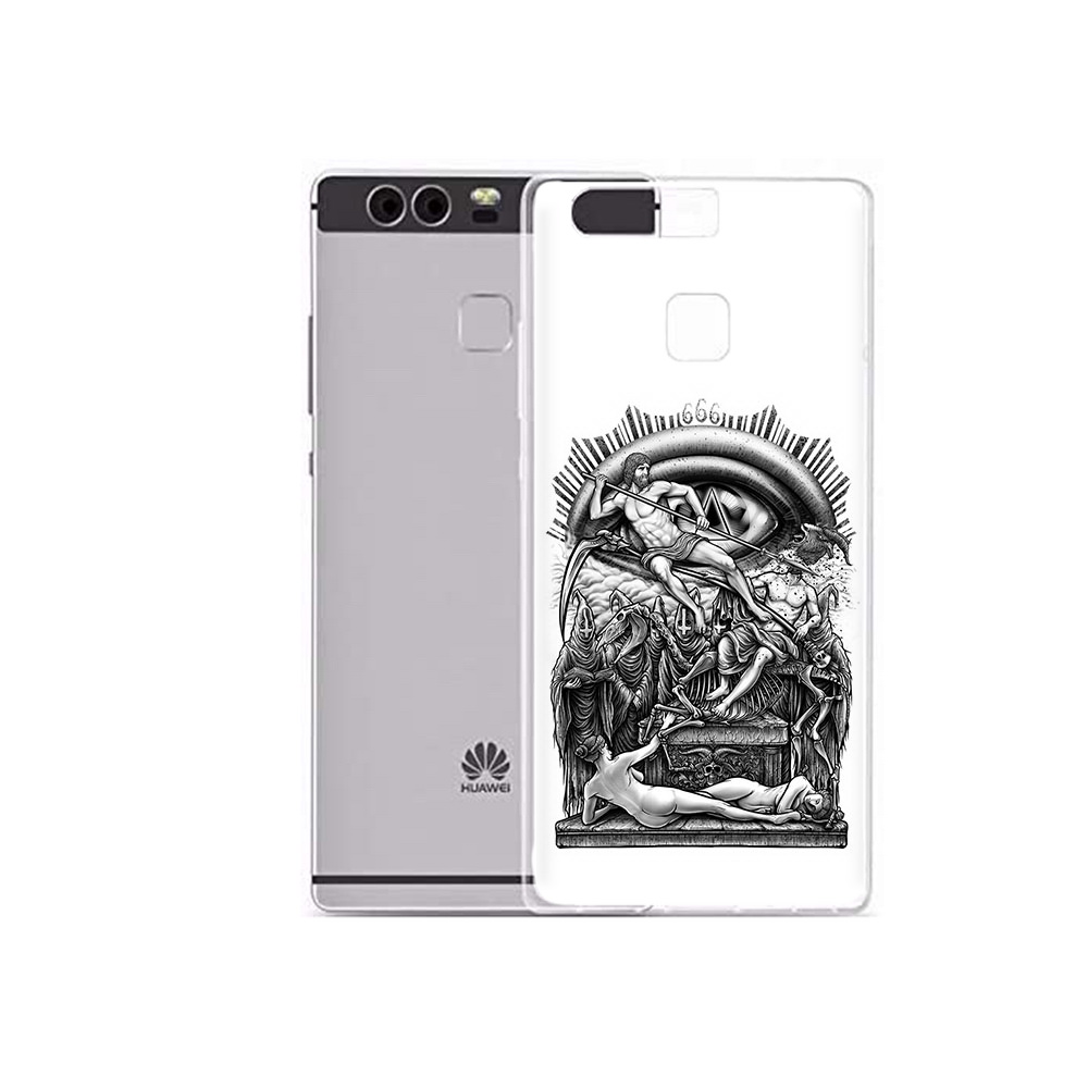 

Чехол MyPads Tocco для Huawei P9 Plus оракул черно белый (PT31455.54.528), Прозрачный, Tocco