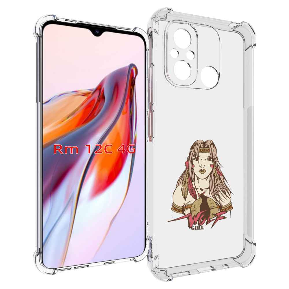 

Чехол MyPads девушка волк для Xiaomi Redmi 12C / Poco C55, Прозрачный, Tocco