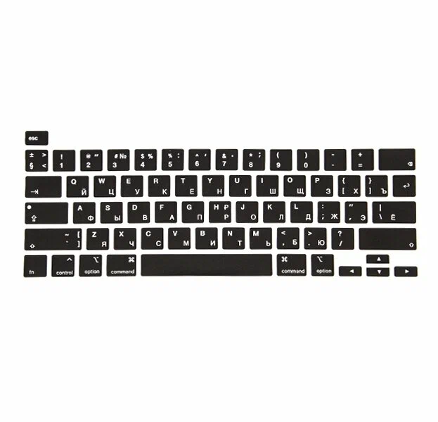 Наклейка для клавиатуры 5Get для Macbook Pro 16 2019/ Pro 13 2020-2022 черная (US)