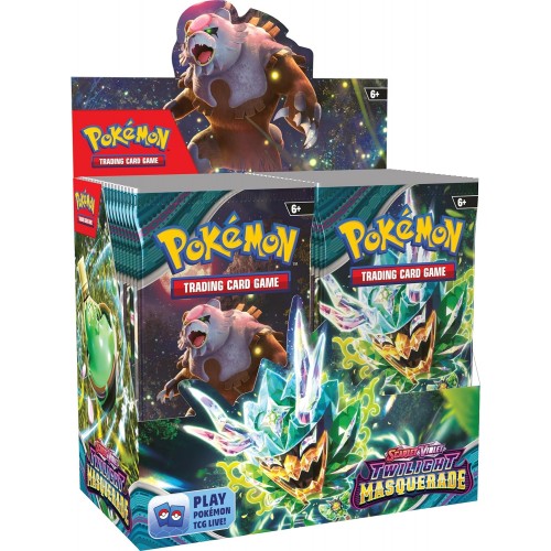 Карточки коллекционные Pokemon TCG Scarlet&Violet Twilight Masquerade, 36 бустеров