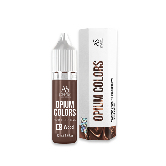 

Пигмент AS Company Opium Colors B6 Wood для татуажа бровей, Opium Colors для бровей