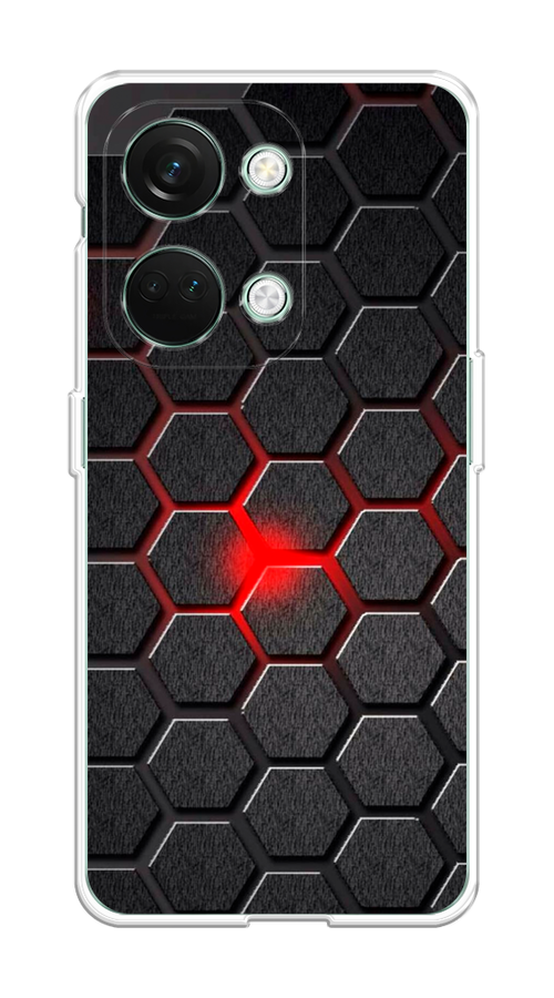 

Чехол на OnePlus Nord 3 "Соты красные", Красный;черный;серый, 154050-3