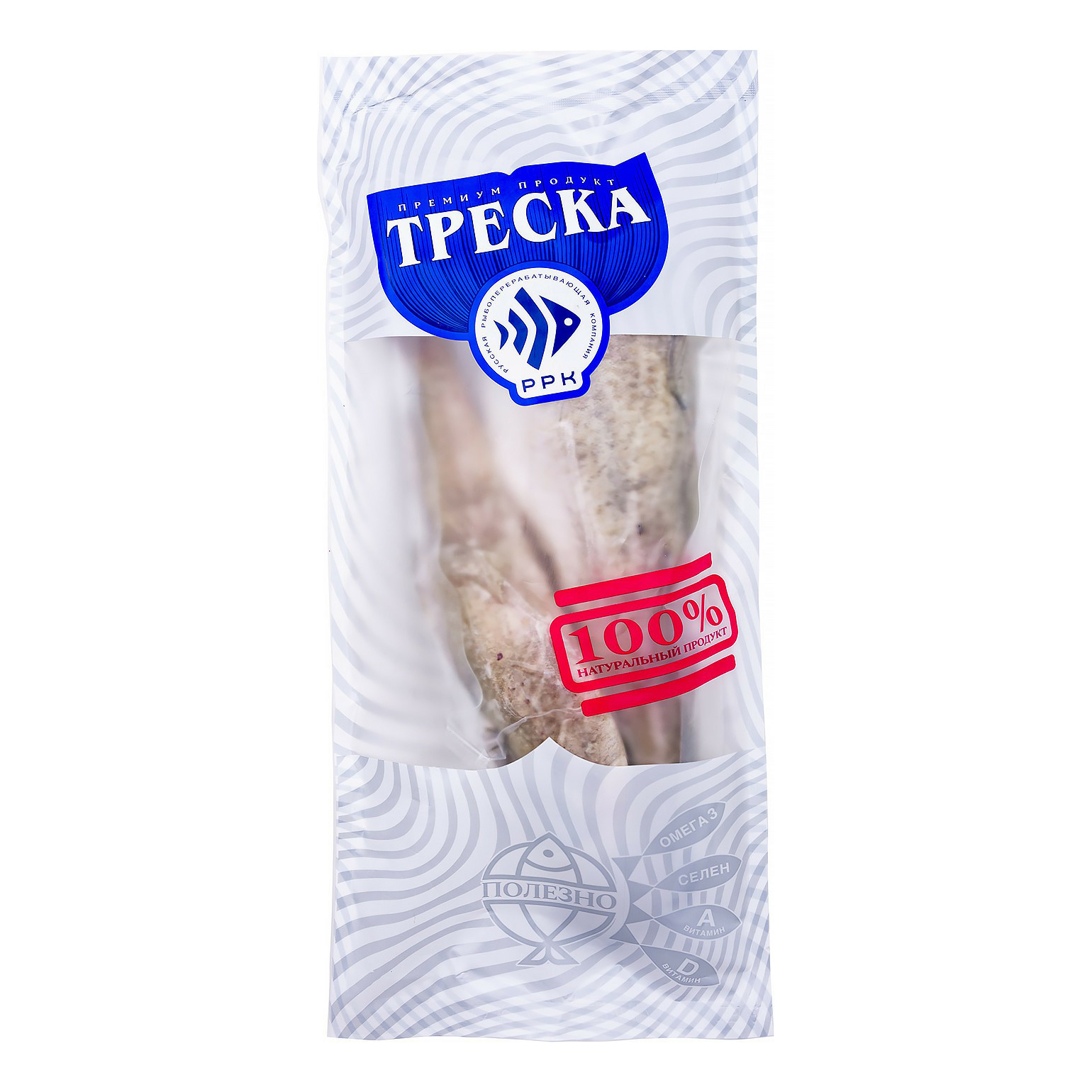 

Треска замороженная тушка +-700 г