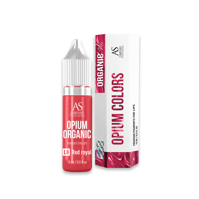 

Пигмент AS Company Opium Colors Organic L8 Red Royal для татуажа губ, Opium Colors для губ