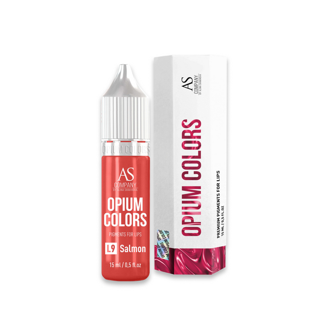 Купить Пигмент AS Company Opium Colors L9 Salmon для татуажа губ, Opium Colors для губ, AS COMPANY BY ALINA SHAKHOVA