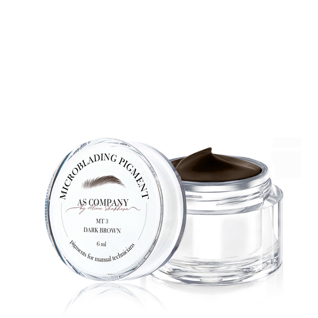 

Пигмент AS Company Microblading Pigment MT-3 Dark Brown для татуажа бровей, Microblading Pigment для бровей