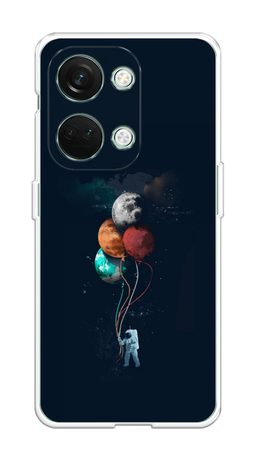 

Чехол на OnePlus Nord 3 "Космонавт с шариками", Разноцветный, 154050-4