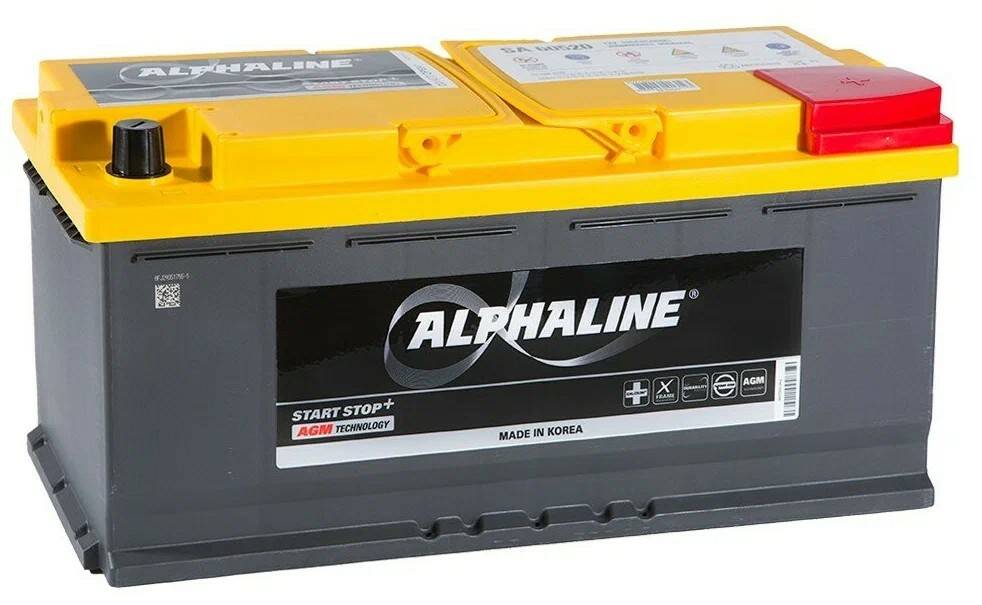 

Аккумулятор автомобильный ALPHALINE AGM 105.0 L6 (SA 60520) 393/175/190 обратная полярност