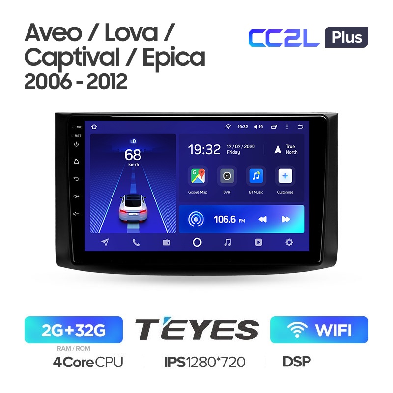 Автомобильная магнитола Teyes CC3L 4/32Гб Chevrolet Aveo T250 2006-2012 ANDROID