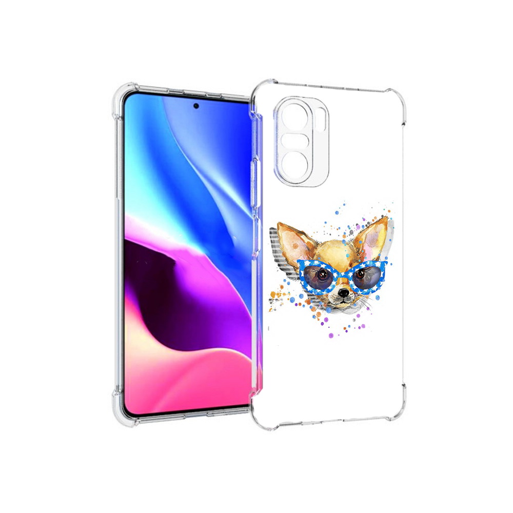 

Чехол MyPads Tocco для Xiaomi Redmi K40 чихуа-хуа в очках (PT158239.260.691), Прозрачный, Tocco