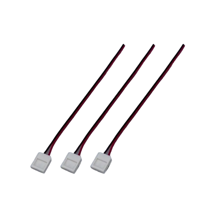 

Коннектор 2-х конт. Ecola 10mm с проводом 15см для LED ленты